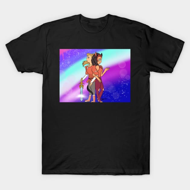 Catra and Adora T-Shirt by Alpha Wolf Maddie